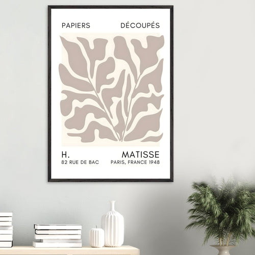 Artfulprints Poster Matisse – Seabed shapes grey   - 50x70 cm - Grijs