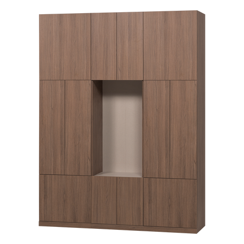 WOOOD wandkast combinatie 162 cm Build - Eiken Decor - Bruin - 215x162x41