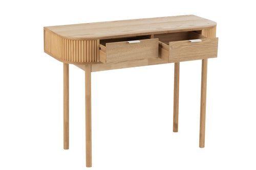 J-Line console Rond - dennenhout - naturel