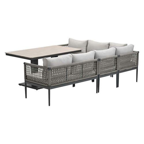 Garden Impressions lounge dining set Burela - Brugge - taupe - links - 5-delig - vtwonen shop