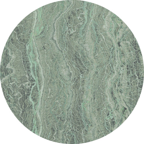 Sanders & Sanders zelfklevende behangcirkel marmer groen - Ø 125 cm - 611725