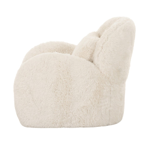 DÉJA Living Fauteuil Alta - Beige Fluffy - Zithoogte 42cm - vtwonen shop