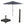 Garden Impressions stokparasol Lotus zwart Ø300 cm met 40kg Eureka voet en hoes