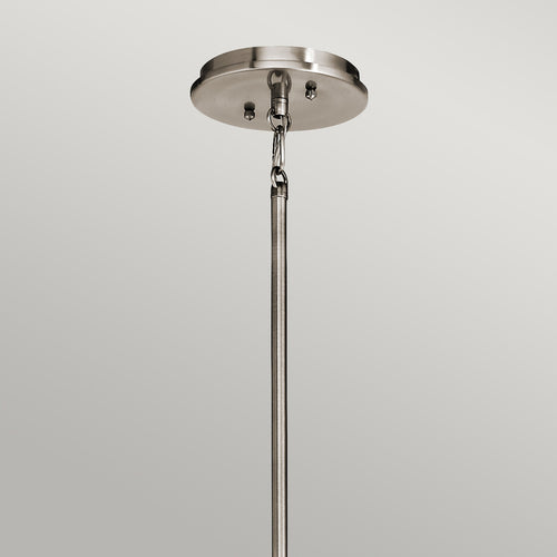 Elstead Emory - Semi-Flush Round Plafond Hanglamp Pewter, 4 Lichten, E27