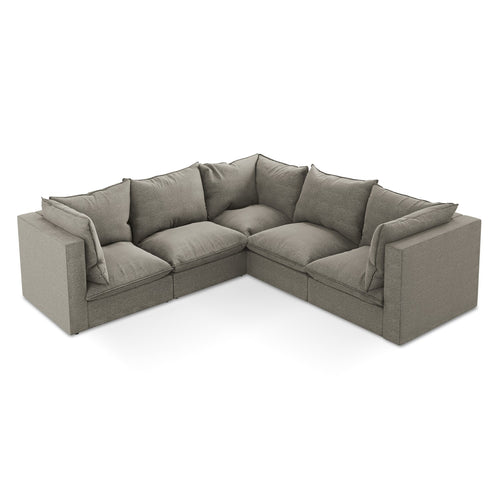 LaMiaSofa Modulaire hoekbank Ravenna - bouclé - grijs - 255x255x77