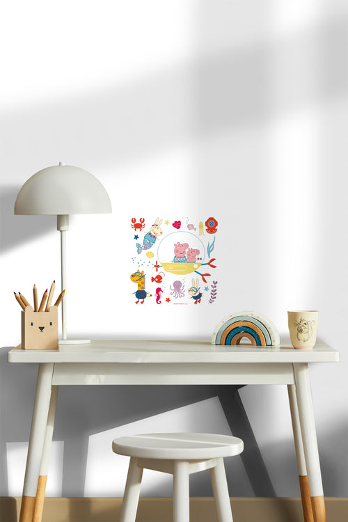 Sanders & Sanders muursticker Peppa Pig multicolor - 30 x 30 cm - 601338