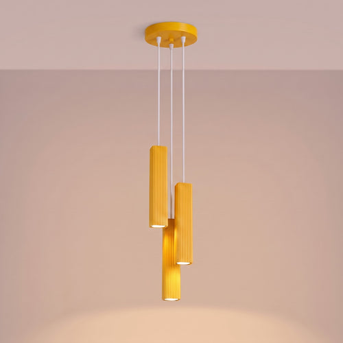 Sollux Lighting Hanglamp RAYO 3P geel - 20x20x108cm
