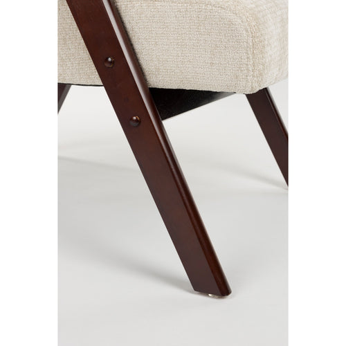 Housecraft Living Panadero Fauteuil met armleuning Hout Bruin donker/ Beige - vtwonen shop