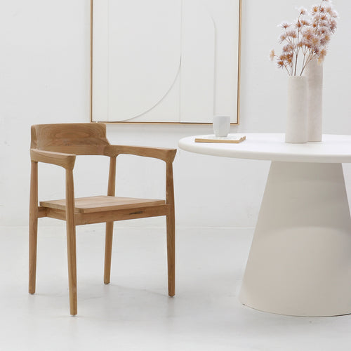 DÉJA Living Eetkamerstoel Hazel - Teakhout - Naturel - Set van 2 - vtwonen shop