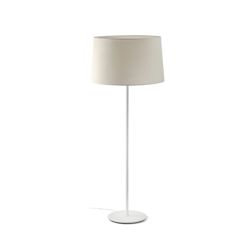 Faro Windsor Windsor vloerlamp met taps toelopende kap, mat wit, gebroken wit, E27 fitting.