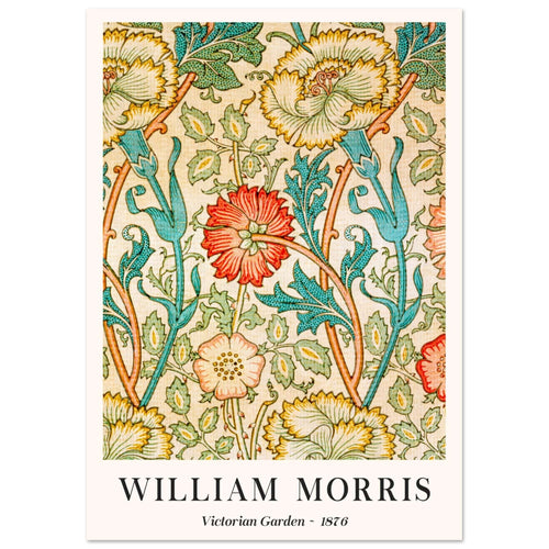 Artfulprints  William Morris - Victorian garden 1876   poster A4 21x29.7 cm - vtwonen shop