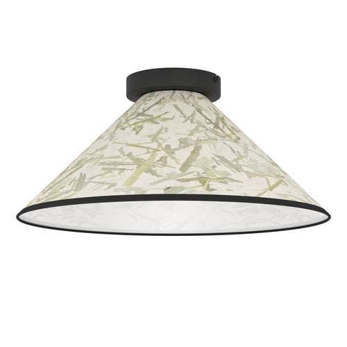 EGLO plafondlamp Oxpark - e27 - ø 42 cm - zwart/wit/groen - bamboe - vtwonen shop