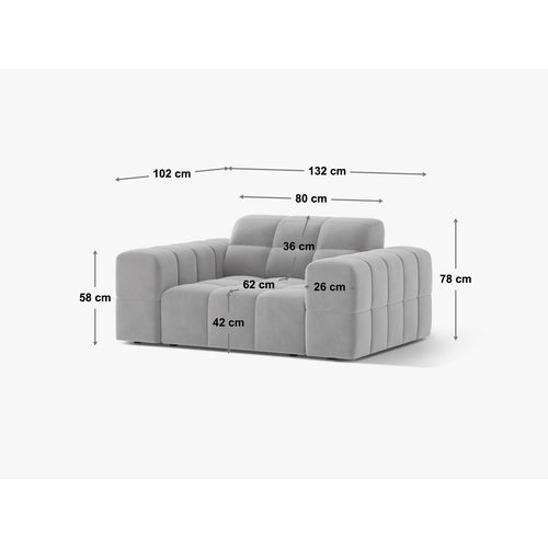 Cosmopolitan Design - Fauteuil Chicago chenille groente - 102x132x78cm