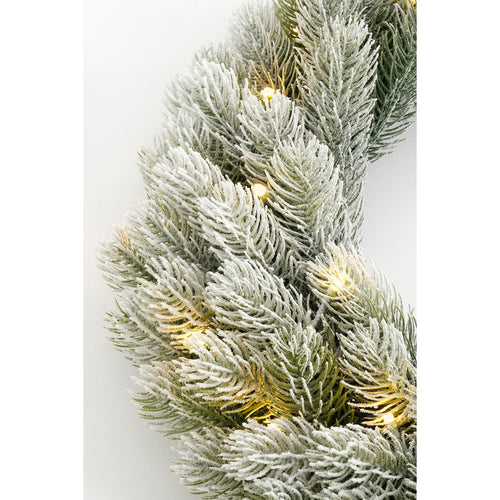 Black Box Trees Nagoya Kerstkrans met LED Verlichting en Timerfunctie - H12 x Ø45 cm - Groen