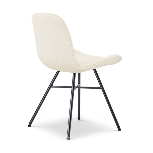 Nolon Noa-Fé Eetkamerstoel Rib Beige - Zwart Onderstel - vtwonen shop