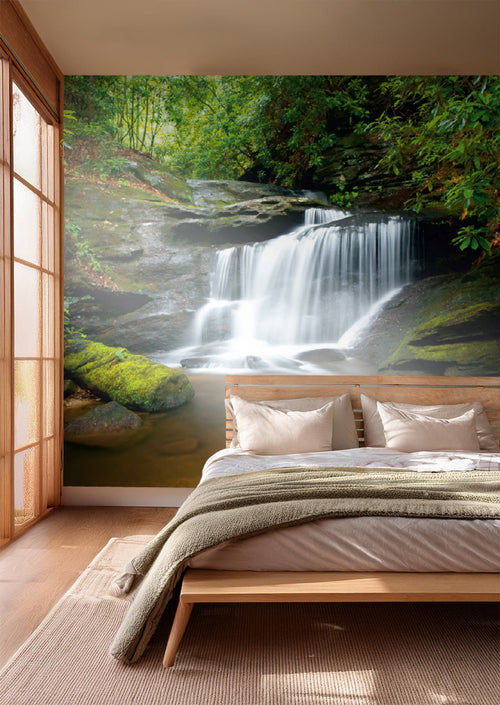 Sanders & Sanders fotobehang waterval groen - 375 x 270 cm - 600419