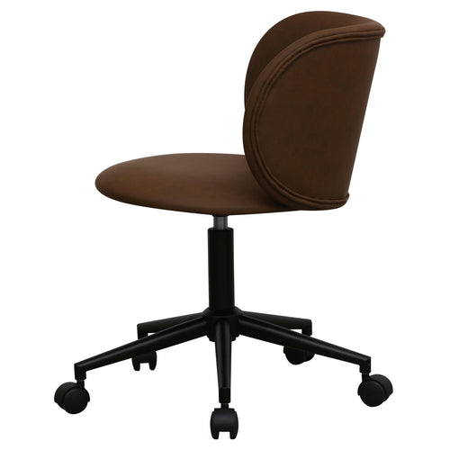Furnhouse bureaustoel Bobo - Donkerbruin - Kunstleer - 56x57x71
