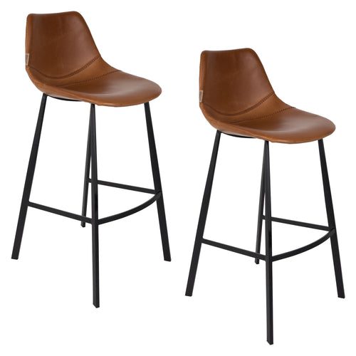 Dutchbone Franky Barkruk Bruin 80 cm - Set van 2 - vtwonen shop