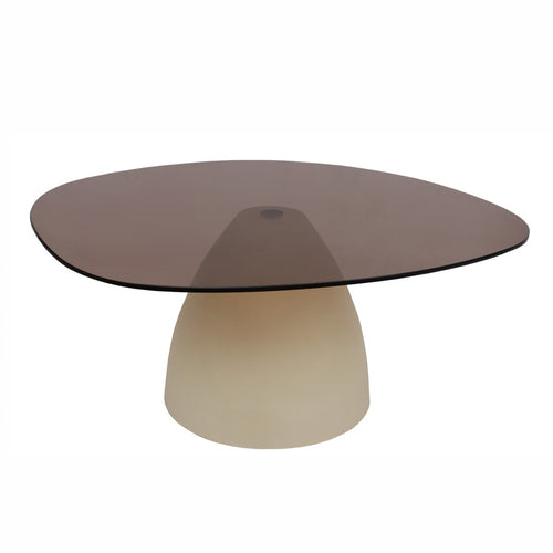 Brix salontafel Mylon beige - glas - 86 cm