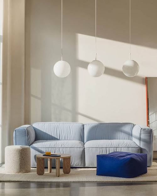 noo.ma Lobi 2-zits bank - babyblauw corduroy, soft zitcomfort