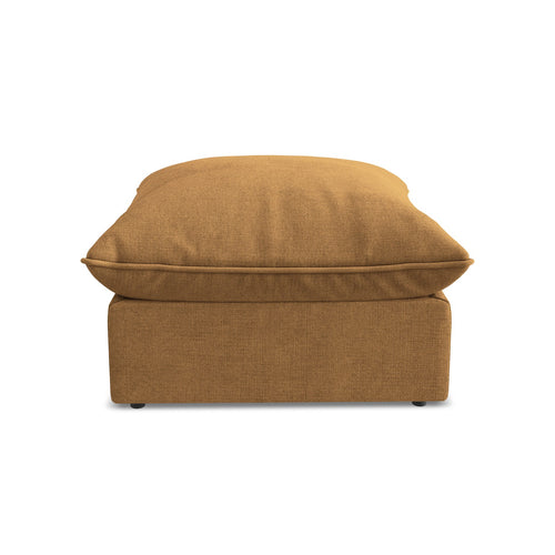 LaMiaSofa Poef Ravenna - textuurstof - terracotta - 75x75x45