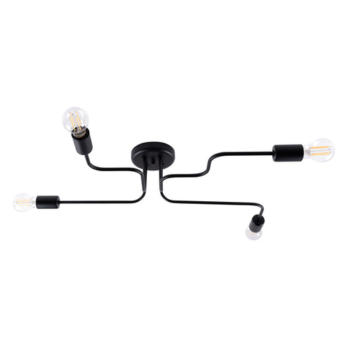 Sollux Lighting Kroonluchter VECTOR 4 zwart - 78x58x15,5cm