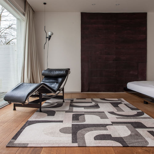 Louis De Poortere vloerkleed Saxon Beige - grijs - 80x150cm