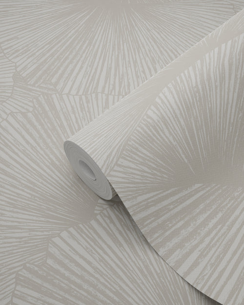 Origin Wallcoverings behang 3D-motief bladeren warm grijs - 50 x 900 cm - 348005 - vtwonen shop