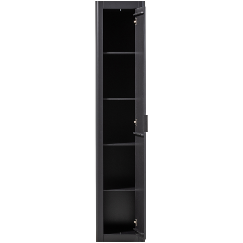 WOOOD smalle hoge kast Gunnar - Grenen - Matzwart - 217x45x39