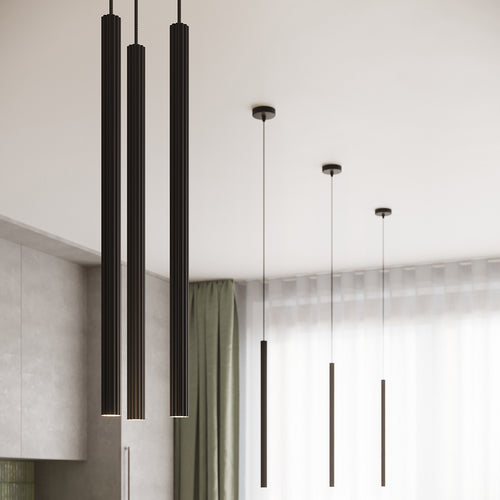 Sollux Lighting Hanglamp ARCHE 2P zwart - 15x15x118cm