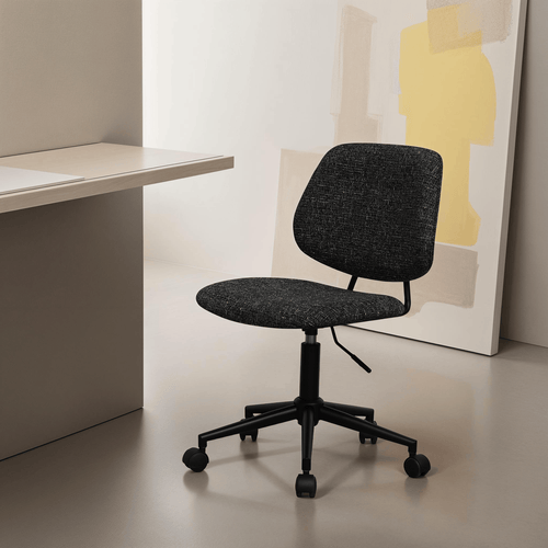 Furnhouse bureaustoel Alto - Zwart - Stof (Bouclé) - 57x60x82