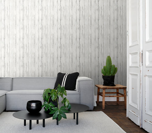 ESTAhome behang sloophout grijs wit - 53 cm x 10.05 m - 138816