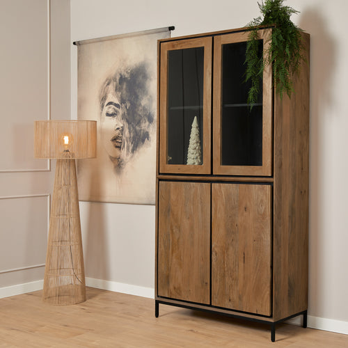 Starfurn  vitrinekast RichWood - bruin - 45x100x200cm - vtwonen shop