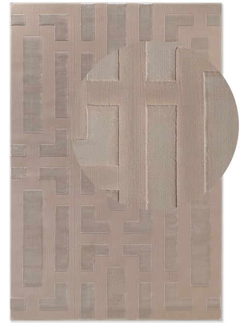 Elle Decoration Perles Shortpile Rug Onyx Beige Cream 200x280 cm