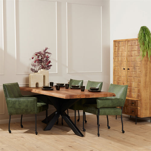 StarFurn Eettafel Boston - Rechthoek Naturel Mangohout - 200x100x76cm - vtwonen shop