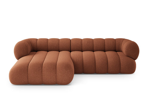 Cosmopolitan Design Hoekbank Koge 5-zits, chenille baksteen - 165x270x70cm