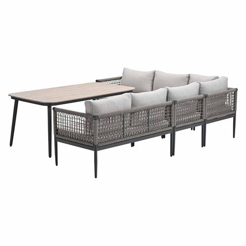 Hoekbank - lounge-diningset Teramon - taupe - Garden Impressions - vtwonen shop