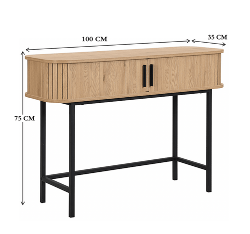 FurniLux Sidetable-Console Helsingborg  100x35x75 cm - Strak Scandinavisch Design uit de Sweden-serie - vtwonen shop