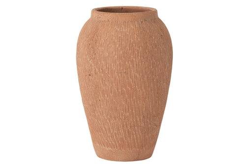 J-Line vaas Kaia Terracotta - keramiek - bruin - large - 34.5 cm hoog - vtwonen shop