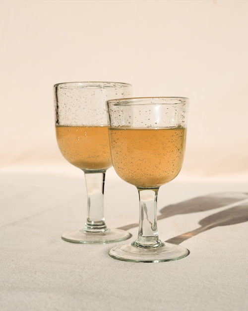 Serax rode wijnglas transparant met luchtbellen Pure - vtwonen shop