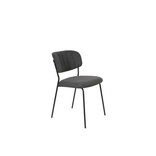 Housecraft Living Jolien Eetkamerstoelen Zwart/ Grijs - Set van 2 - vtwonen shop