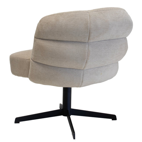 DÉJA Living Eetkamerstoel Félix - Metaal/Stof - Taupe - Set van 2