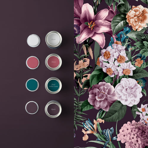 Graham & Brown Vliesbehang - Glasshouse Flora Amethyst - 10mx52cm - vtwonen shop