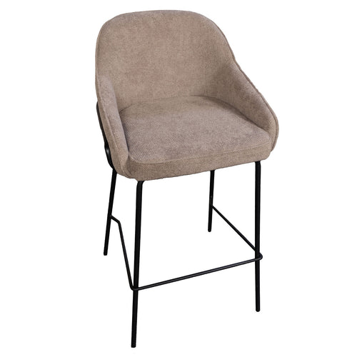 Giga Meubel Barstoel Maxime - Stof - Taupe - Set van 2 - vtwonen shop