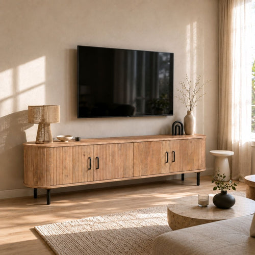 Giga Meubel Tv-meubel Merel - Naturel Mangohout - 200x46x56cm