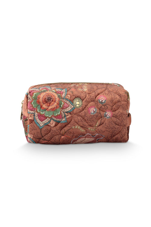Pip Studio Coco Cosmetic Bag Medium Mumbai Morning Dames - Bruin - 21,5x10x10,5 cm
