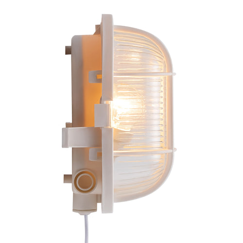 Nordlux Oval Wandlamp Buiten - E27 - IP44 - Wit
