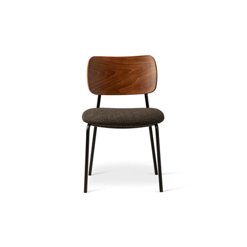 Set van 2 stoelen met gesp Dina boucle bruin - 47x49x79cm