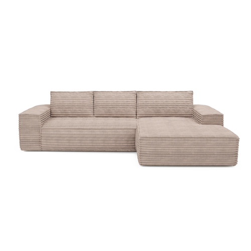 Sia Home - Hoek slaapbanken rechts JOAN - Corduroy - Mol - 302cm - vtwonen shop