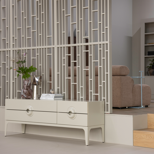 WOOOD tv meubel Merge - Eucalyptus hout - Dust/Beige - 57x160x44 - vtwonen shop